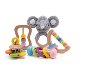 Wooden Teething and Play Gift Box